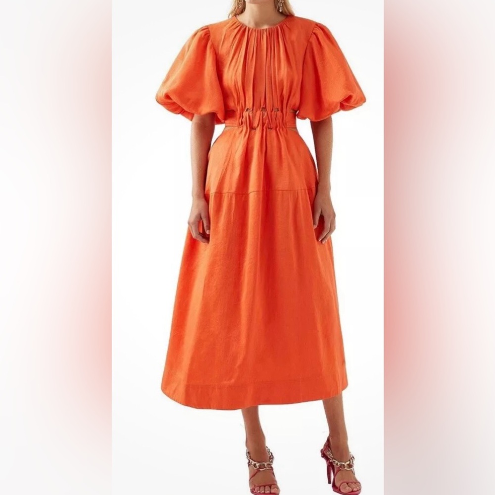 Aje Dress with Puff Sleeves NWT size 4 - Picture 2 of 7